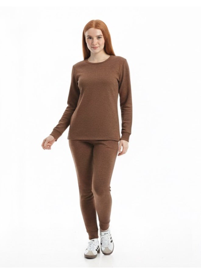 سيزار طقم دفاية حريمي شتوي  قطعتين بوبرة داخلية ناعمة - Image 1